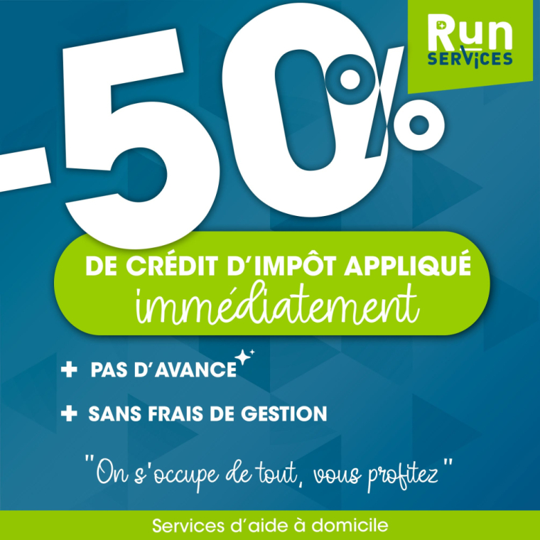 Avance immédiate du crédit d'impôt aide à domicile à La Possession, La Réunion, Run Services - SAP